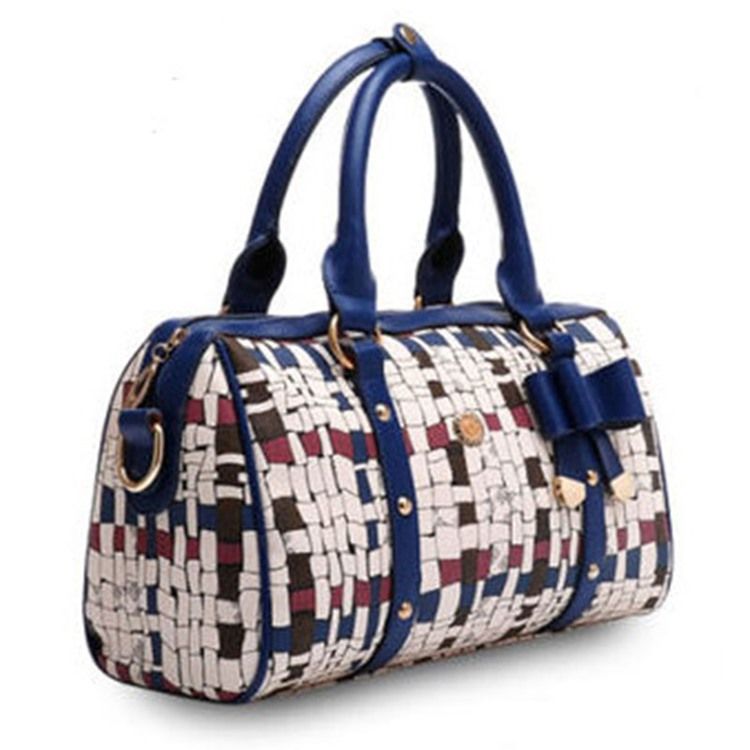 Bolsa Com Decoração Geométrica Colorida Para Bowknot
