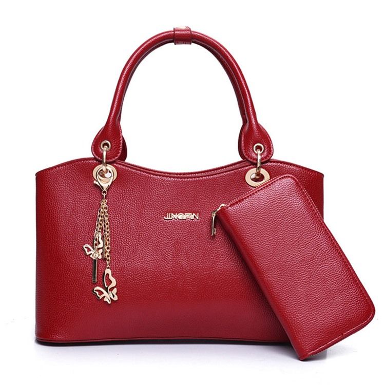 Bolsa Feminina Com Pingente De Borboleta Requintado