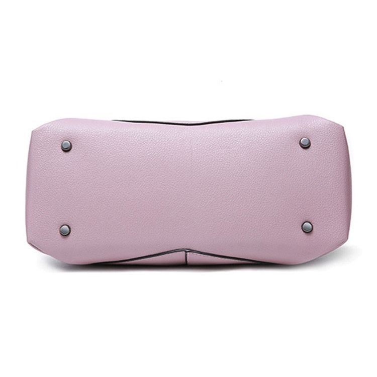 Bolsa Feminina De Couro Liso Com Zíper