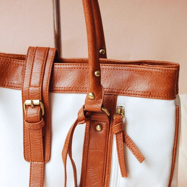 Bolsa Feminina Patchwork Estilo Coreano