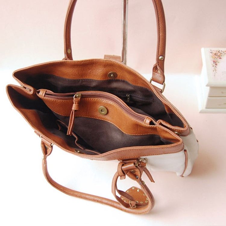 Bolsa Feminina Patchwork Estilo Coreano