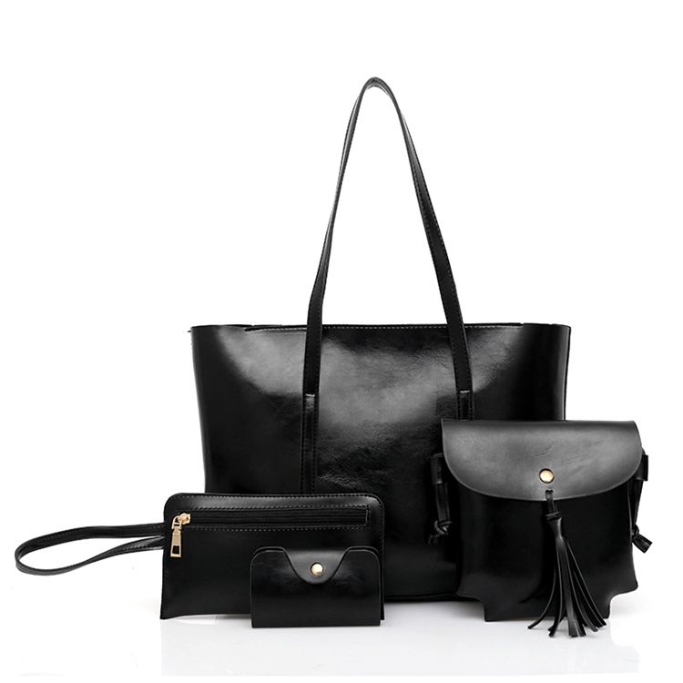 Bolsa Feminina De Pu Simples (conjunto De 4 Bolsas)