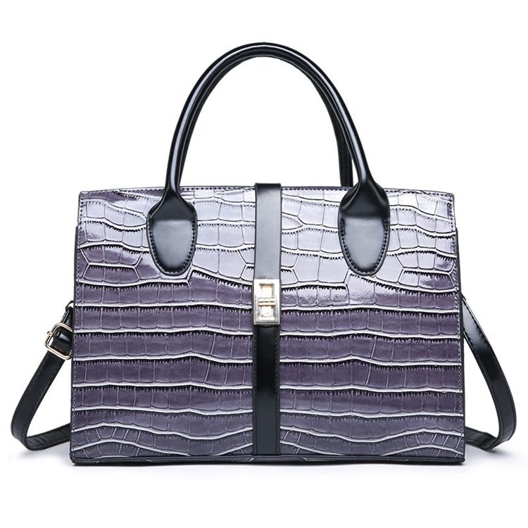 Bolsa De Mão Quadrada Com Trava Alligator Pu