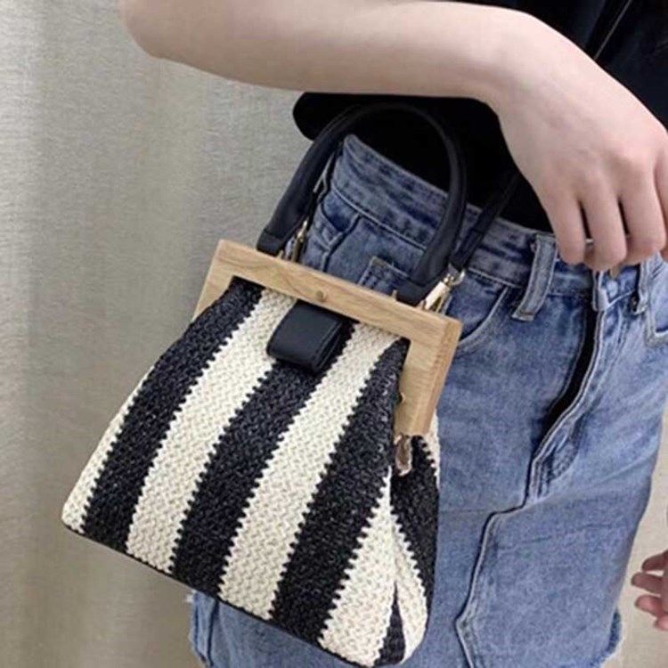 Bolsa De Moda Simples De Malha De Grama