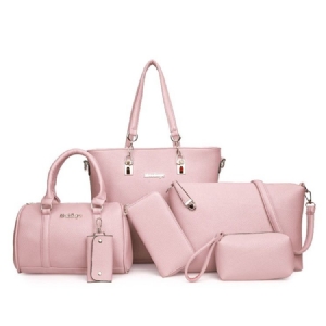 Bolsa Moderna De Cor Sólida Well-match (conjunto De 6 Bolsas)