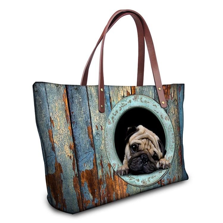 Bolsa À Prova D'água De Nylon Com Padrão Animal De Estimação 3d
