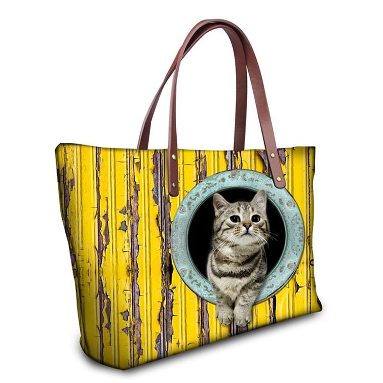 Bolsa À Prova D'água De Nylon Com Padrão Animal De Estimação 3d