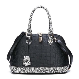 Bolsa Serpentine Embossing Shell Com Estampa Leopard