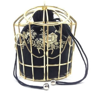 Bolsa Vogue Metal Cage Bordado Crossbody