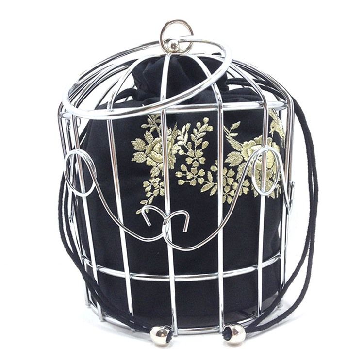 Bolsa Vogue Metal Cage Bordado Crossbody