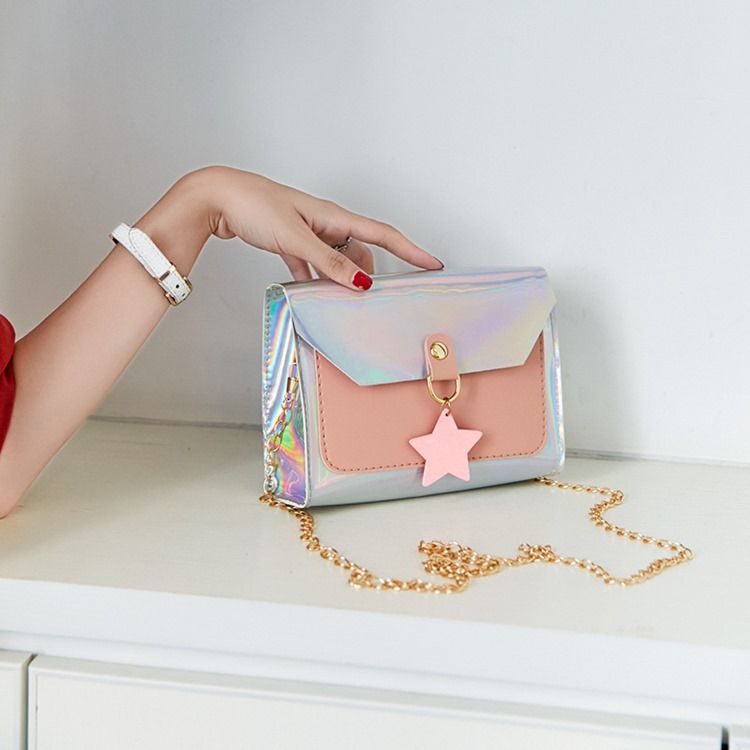 Bolsas Crossbody Com Aba De Corrente De Pu