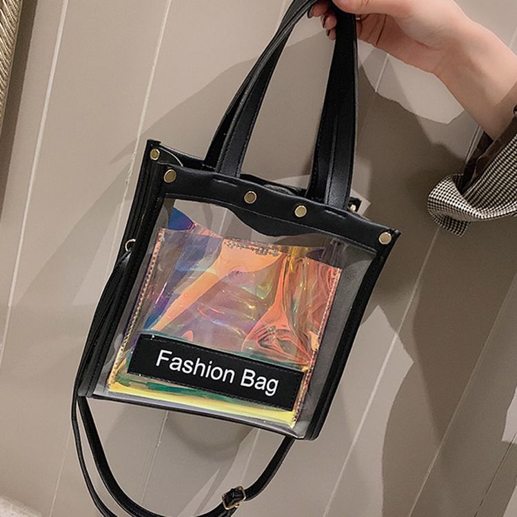 Bolsas De Mão Quadradas Com Cartas De Linha