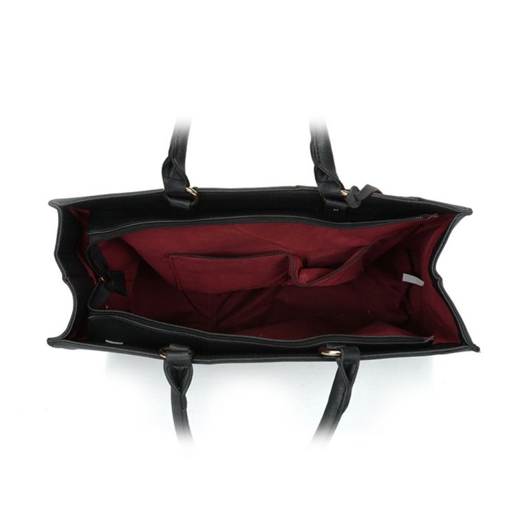 Moda Patchwork Color Block Zipper Handbag