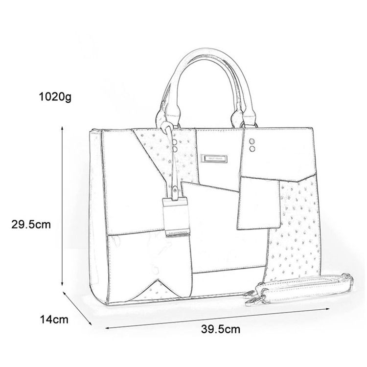 Moda Patchwork Color Block Zipper Handbag