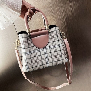 Sacolas Retangulares Com Zíper Em Plaid Plaid