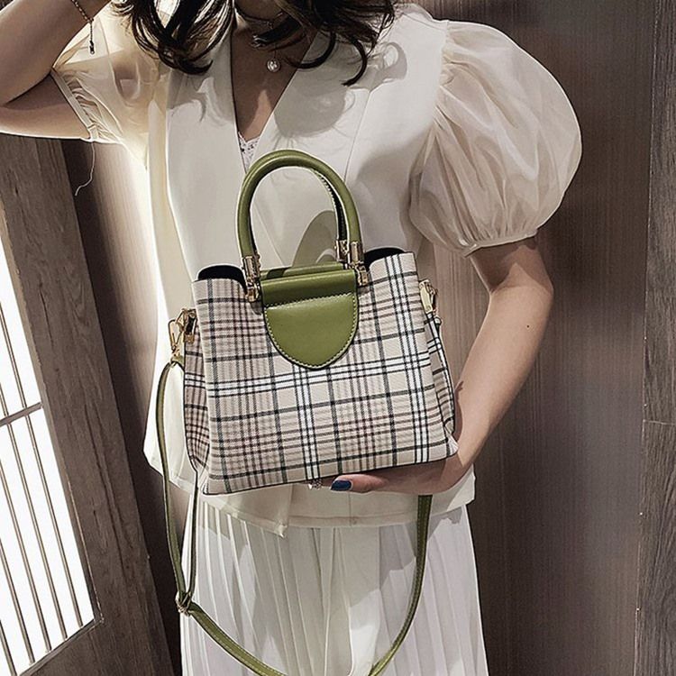 Sacolas Retangulares Com Zíper Em Plaid Plaid