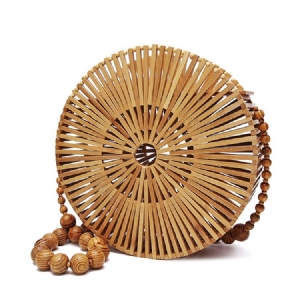 Sacos De Bambu De Corpo Cruzado Circulares Simples Tricotados