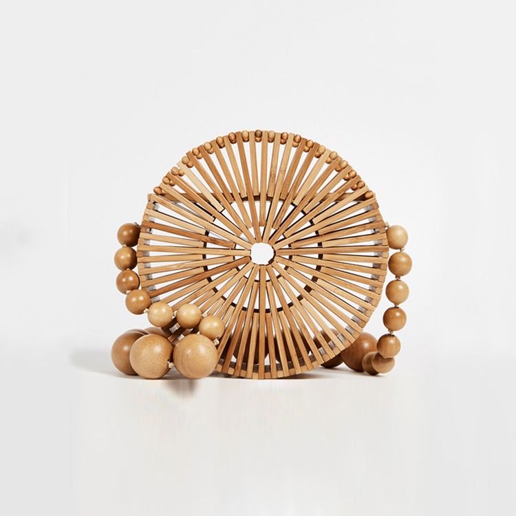 Sacos De Bambu De Corpo Cruzado Circulares Simples Tricotados