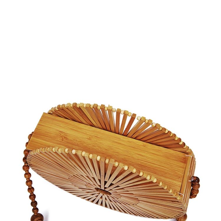 Sacos De Bambu De Corpo Cruzado Circulares Simples Tricotados