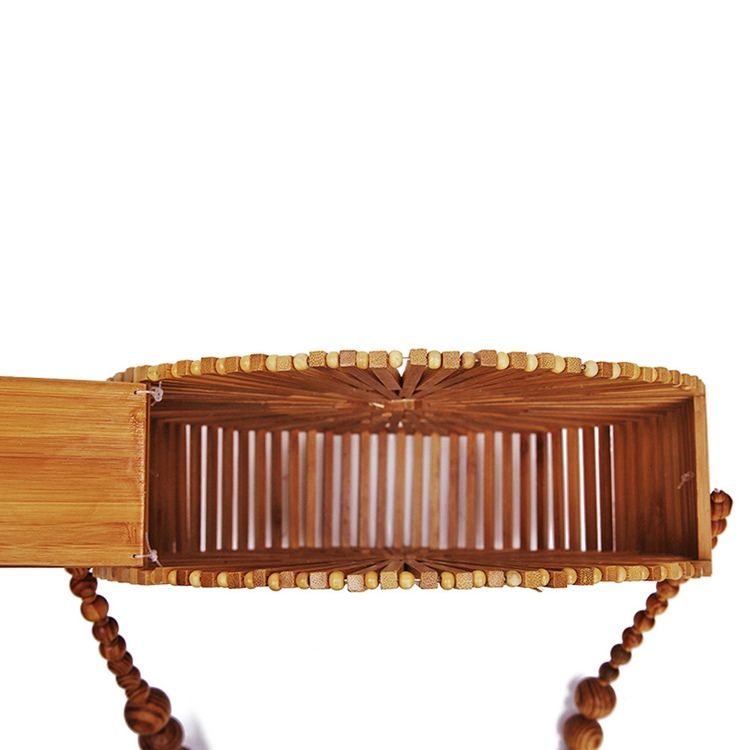 Sacos De Bambu De Corpo Cruzado Circulares Simples Tricotados