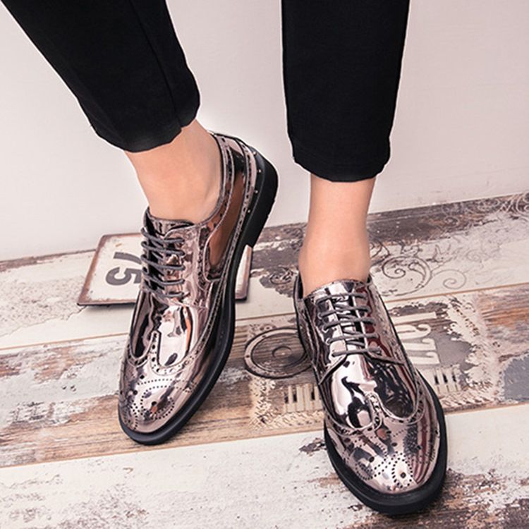 All Match Round Toe Plain Homens Oxfords