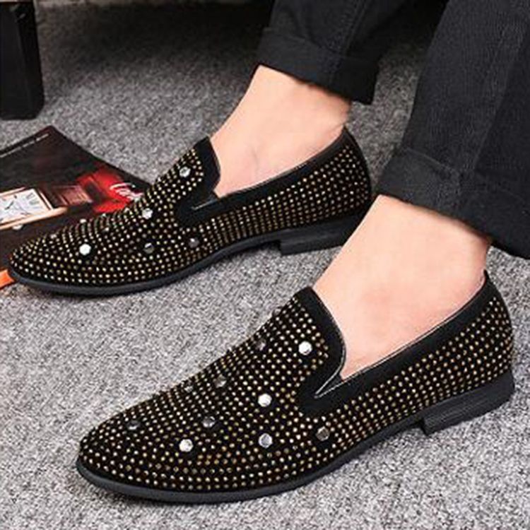 British Point Toe Rivets Masculino Oxfords