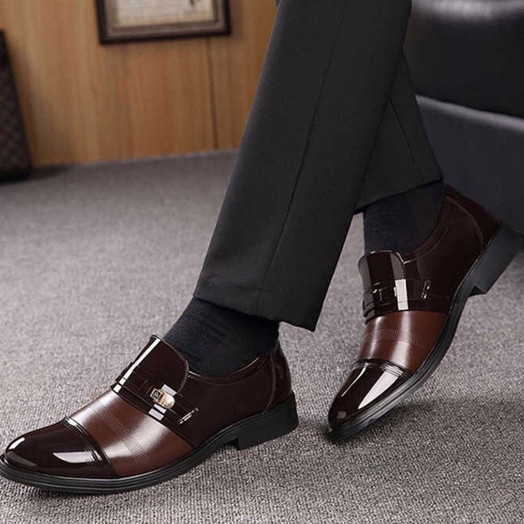 Corte Decotado Superior Redondo Toe Masculino Oxfords