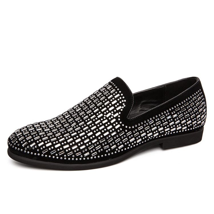 Corte Decotado Superior Slip-on Round Toe Masculino Oxfords
