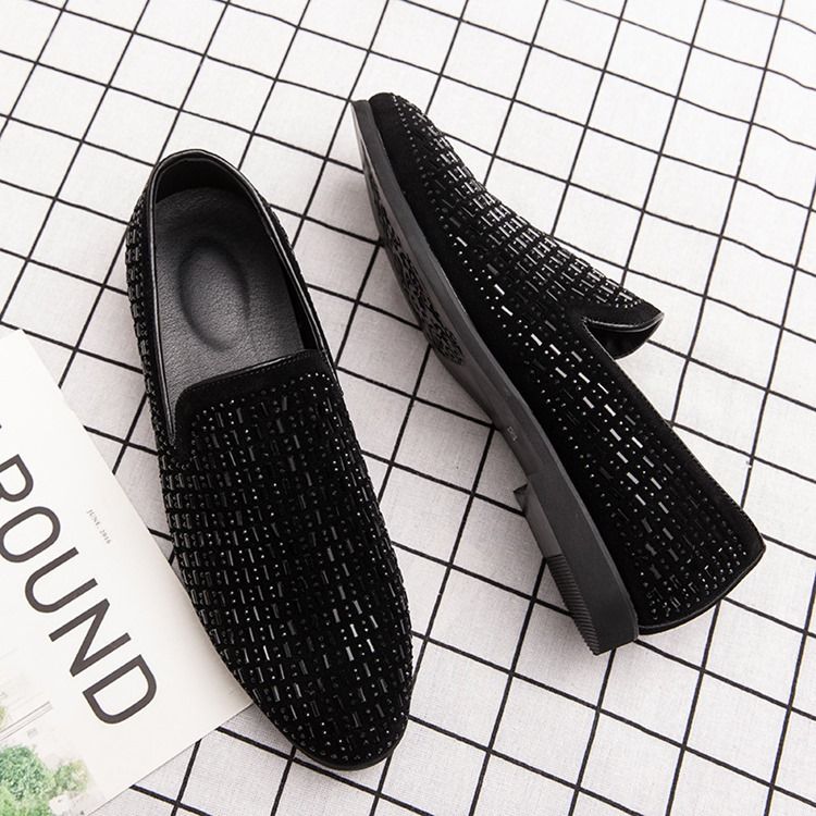 Corte Decotado Superior Slip-on Round Toe Masculino Oxfords