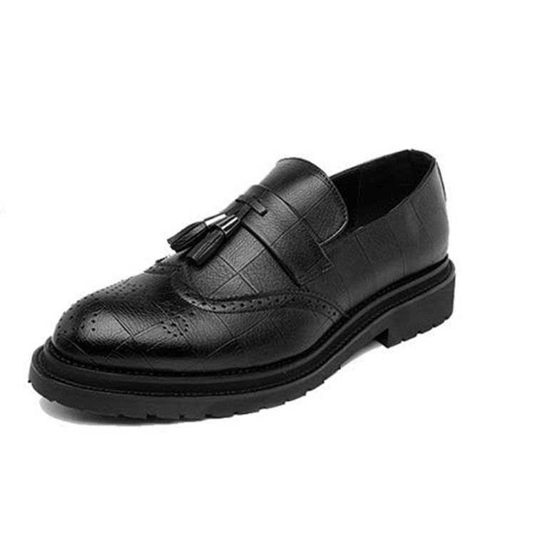 Dedo Do Pé Liso Pontiagudo Decotado Na Parte Superior Oxfords Masculinos