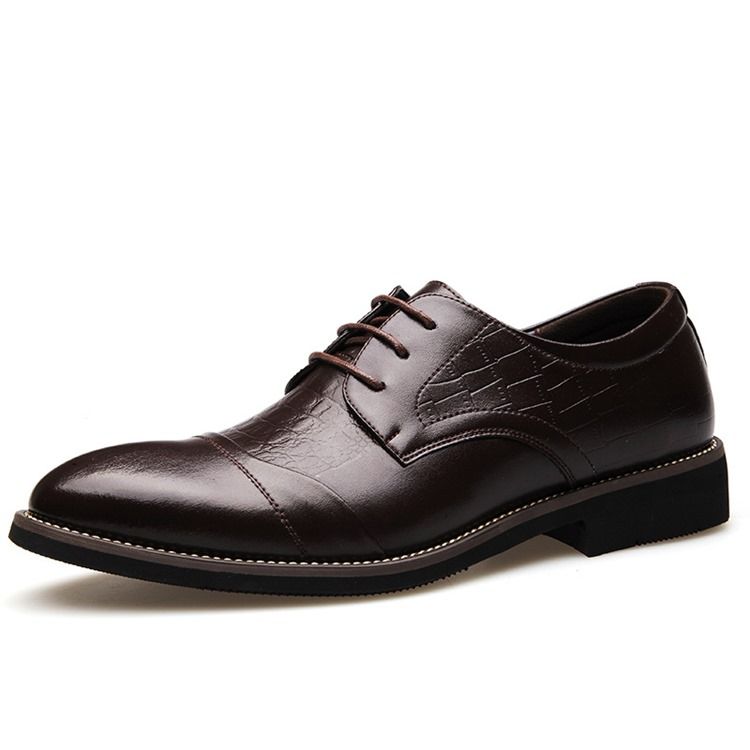 Oxfords Masculinos Do Dedo Do Pé Croco Point