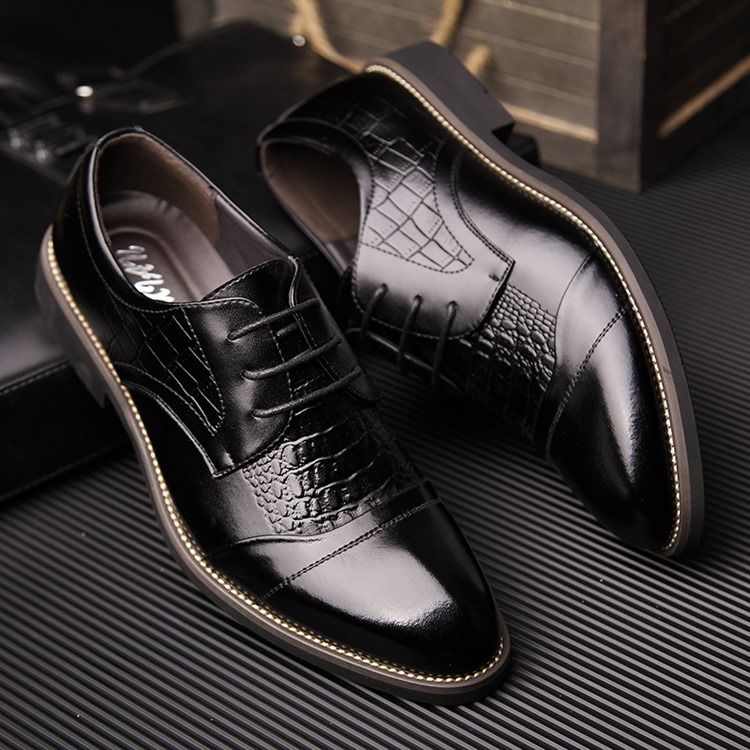 Oxfords Masculinos Do Dedo Do Pé Croco Point