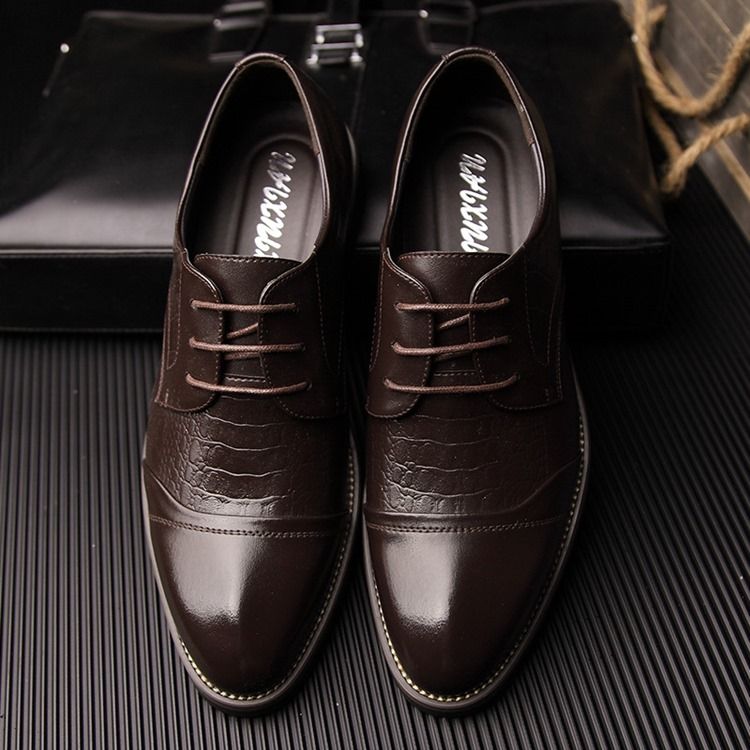 Oxfords Masculinos Do Dedo Do Pé Croco Point