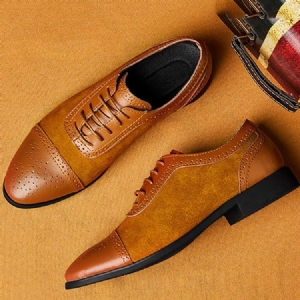 Patchwork Decotado Superior Com Cordões Oxfords Masculinos