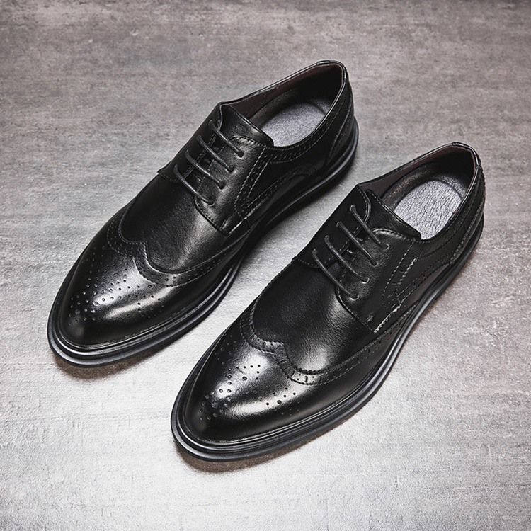 Plain England Low-cut Upper Lace-up Homens Oxfords