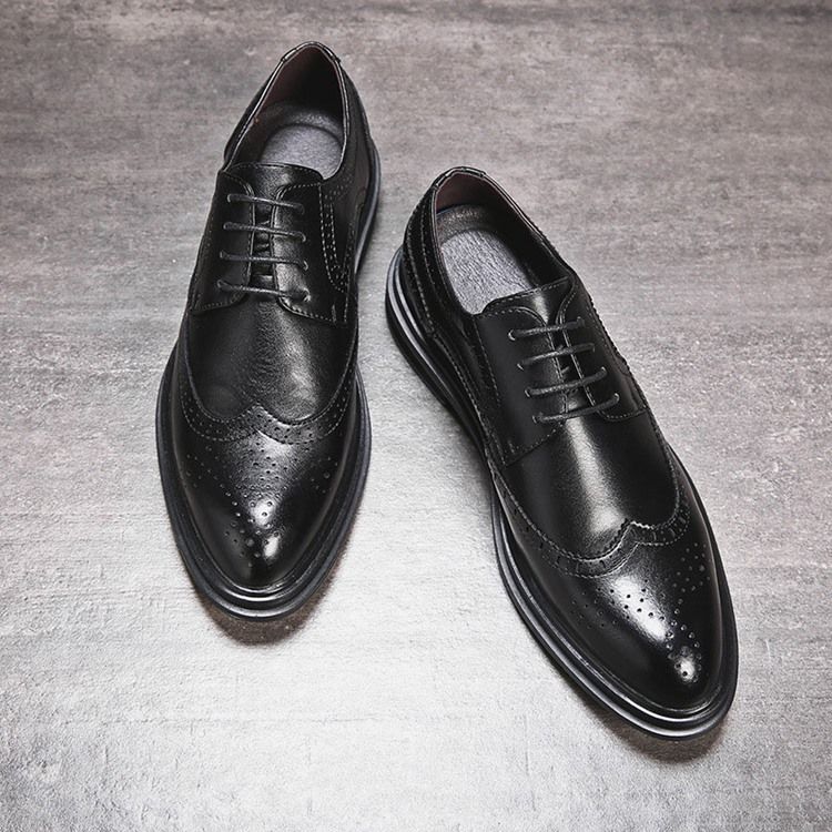 Plain England Low-cut Upper Lace-up Homens Oxfords