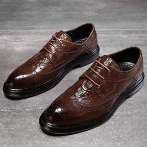Pu Lace-up Toe Redondo Masculino Oxfords