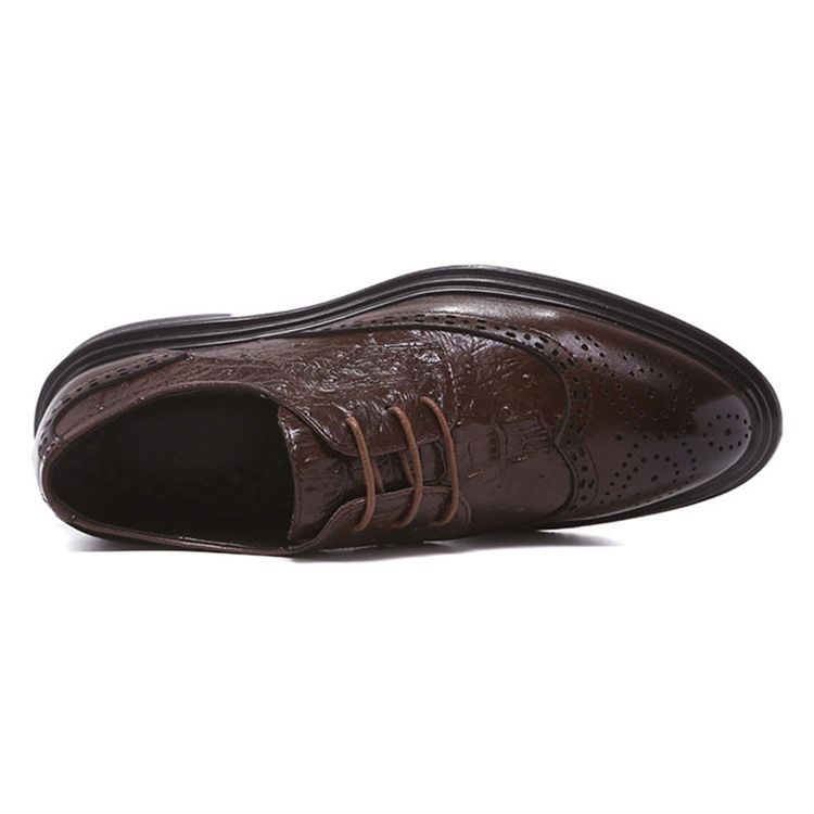 Pu Lace-up Toe Redondo Masculino Oxfords