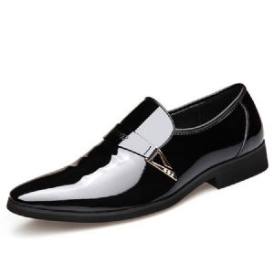 Pu Lantejoula Slip-on Masculino Sapatos Oxford