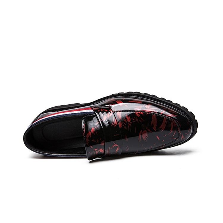 Pu Slip-on Decotado Superior Sapatos Sociais Masculinos