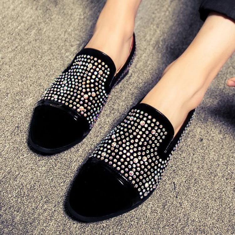 Rebite Redondo Toe Sapatos Masculinos
