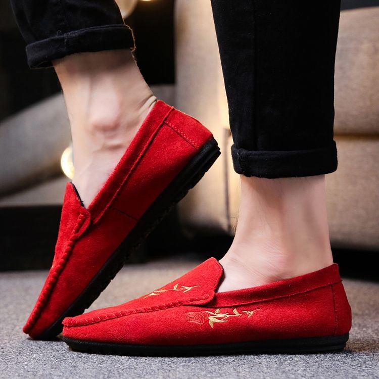 Sapatos Femininos De Salto Plano De Algodão Com Salto Liso Floral Oxfords