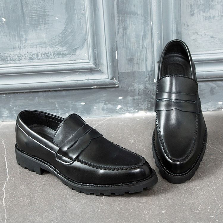Sapatos Masculinos De Biqueira Redonda Lisa