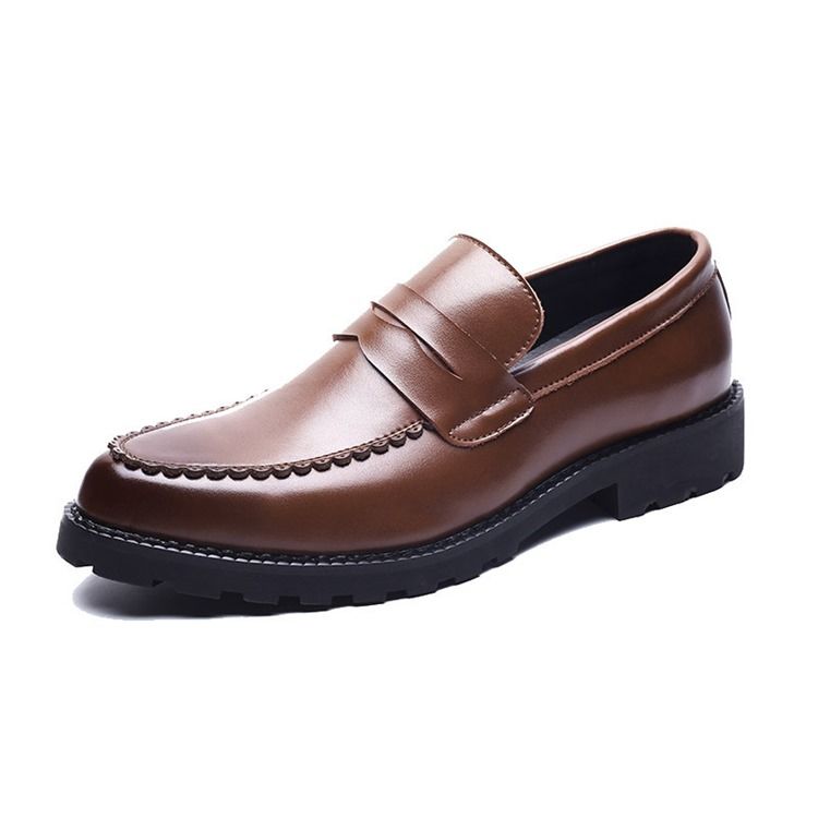 Sapatos Masculinos De Biqueira Redonda Lisa
