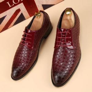 Sapatos Masculinos Lisos Redondos E Redondos Com Atacadores
