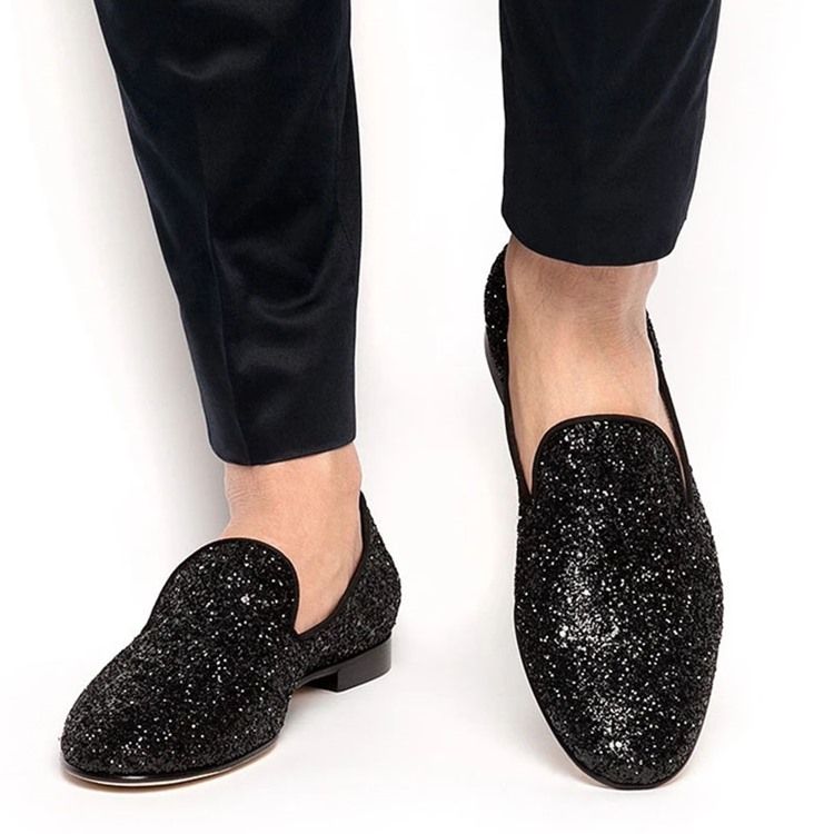 Sapatos Sociais De Corte Baixo E Decotados Lantejoulas