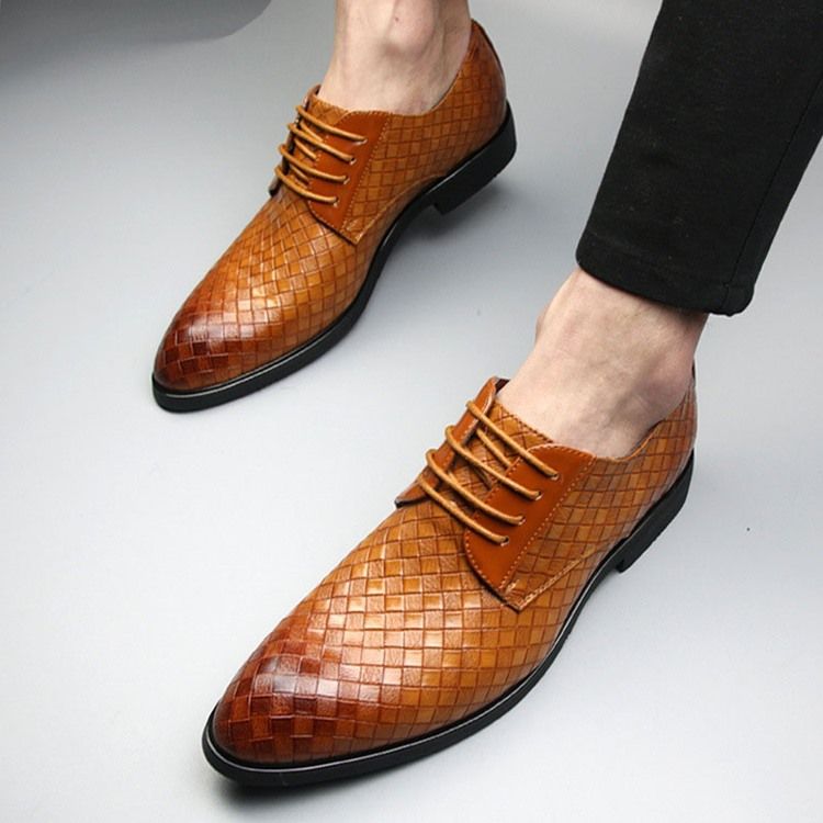 Sapatos Sociais Xadrez De Renda E Ponta Pontiaguda Masculina
