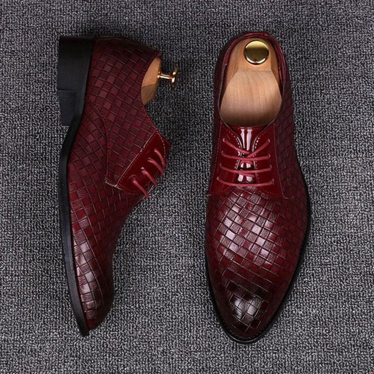 Sapatos Sociais Xadrez De Renda E Ponta Pontiaguda Masculina