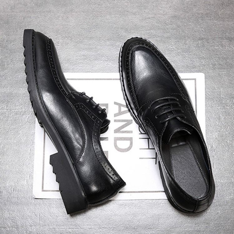 Simples Lace-up Redondo Toe Masculino Oxfords