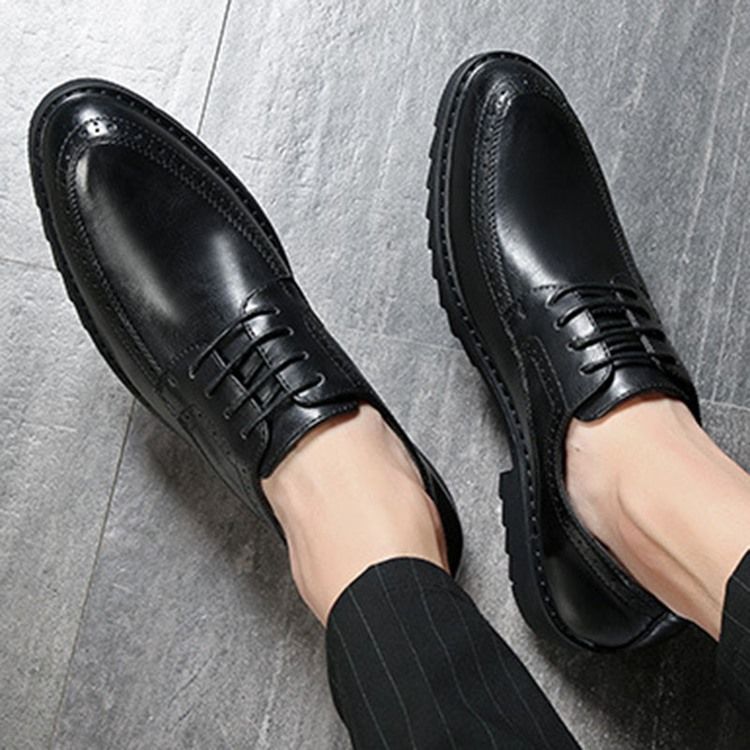 Simples Lace-up Redondo Toe Masculino Oxfords
